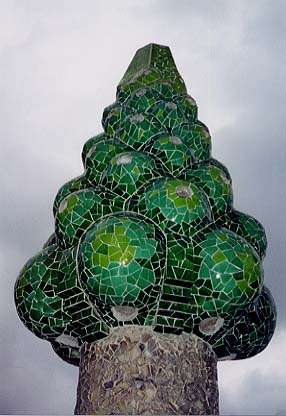 Palau Guell Mosaic Tree Chimney